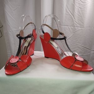 OL'AUTRECHOSE LEATHER WEDGE HEELS, SIZE 41